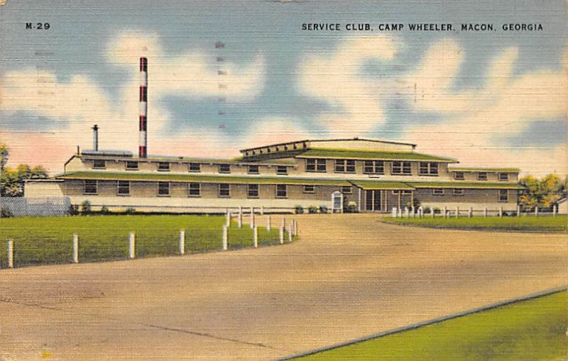 Service Club at Camp Wheeler Macon, Georgia, USA Military 1944 