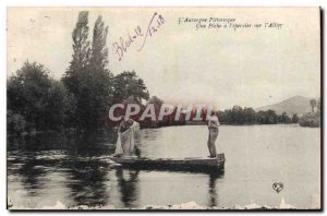 Old Postcard Fishing Fisherman Auvergne A fishing at the & # 39epervier on & ...