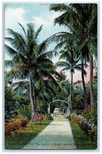 c1910 Garden Eden Lakeside Road Entrance Palm Beach Florida FL Unposted Postcard