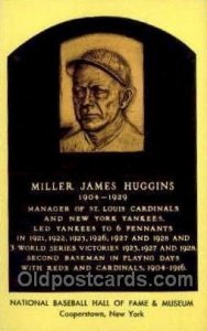 Miller James Huggins Baseball Hall of Fame Card, Unused 