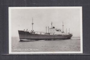 SWEDEN  MS SAREK  TRAINING SHIP, c1944 ppc., unused.