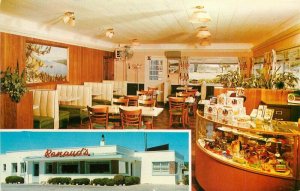 Glenn Falls New York Renaud's Restaurant interior Dean Dexter Postcard 20-1173