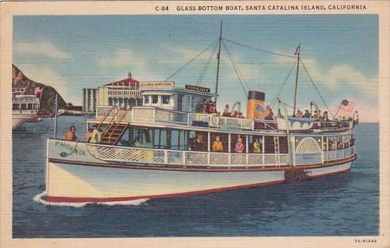 California Santa Catalina Island Glass Bottom Boat Phoenix 1938