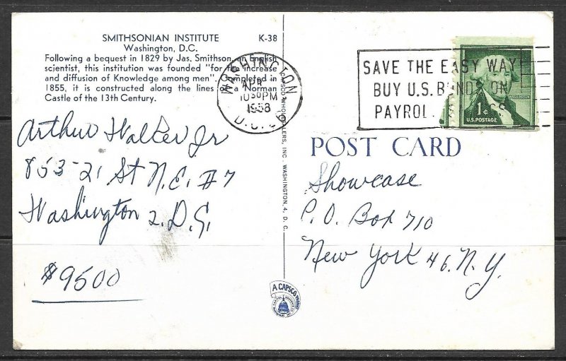 Washington, DC - Smithsonian Institute - [DC -001]