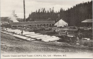 Wardner British Columbia CNPL Co. Transfer Chains & Yard Teams Postcard G21