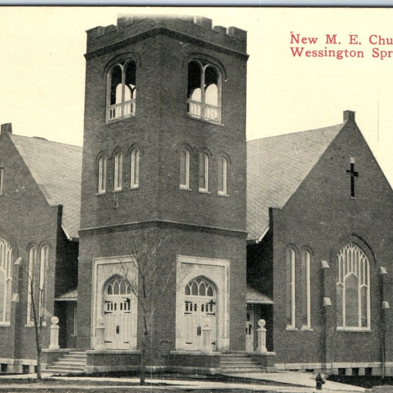 c1910s Wessington Springs, S. Dak. New Methodist Church Building Postcard SD A83