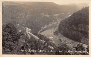 Gauley Mountain West Virginia New River Canyon Real Photo Antique PC J42040