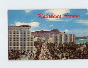 Postcard Kalakaua Avenue Honolulu Hawaii USA