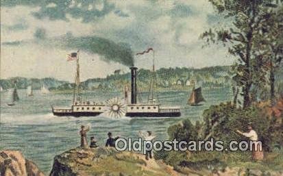 Robert Fulton's Clermont, Albany, New York, NY USA Ferry Ship Unused 