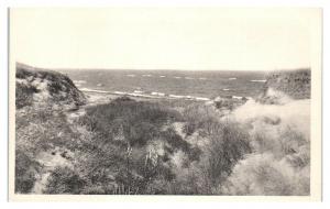 Nantucket, MA Beach Scene Postcard *5N1