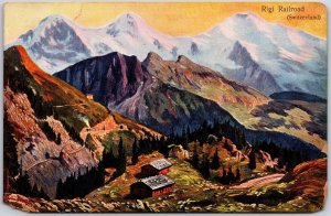 CH-Switzerland, Rigi Railroad, Mountain Rack Railway, Scenic View, Postcard