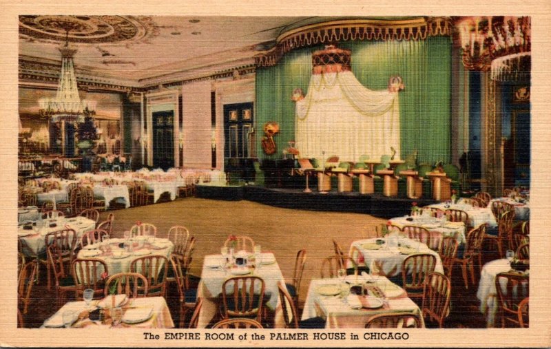 illinois Chicago Palmer House Empire Room Curteich