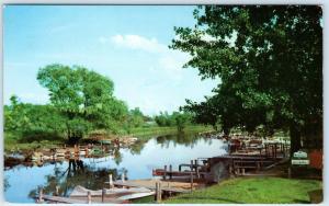 GENEVA, New York  NY    BOATS at Harbor  SENECA LAKE PARK c 1950s  Postcard