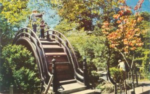 San Francisco California Oriental Tea Garden Arched Bridge, Shrine  Postcard