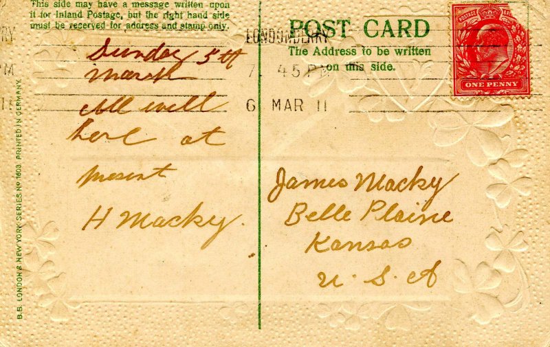 Greeting - St Patrick's Day   (Corner wear)