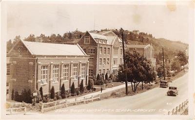 RPPC JOHN SWETT UNION HIGH SCHOOL Crockett, CA c1930s Vintage Postcard 