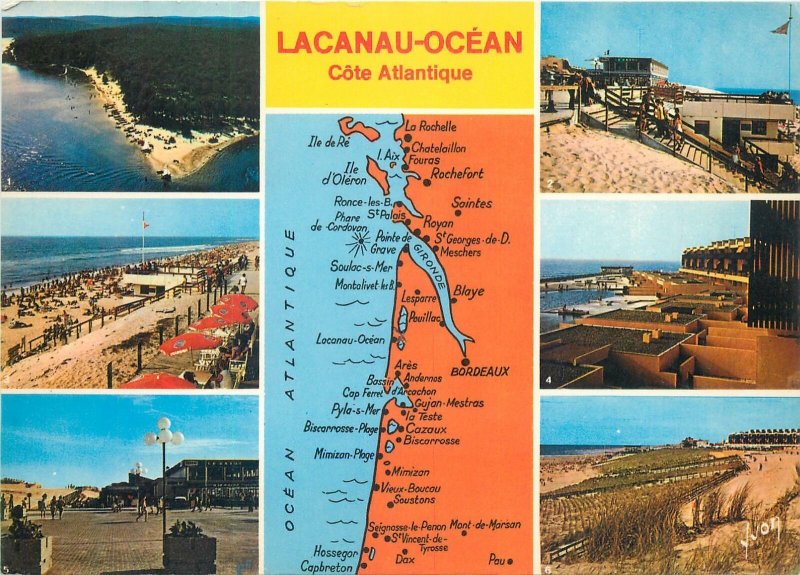 Postcard Europe France Lacanau Ocean Gironde cote Aquitaine 1981 