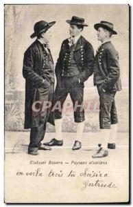 Old Postcard Bauern Elsasser Alsatian Peasants Folklore Costume