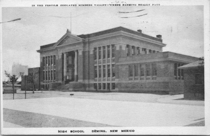 Deming New Mexico High School Postcard 1932 Albertype - A18 