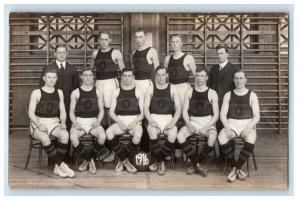 The Oakland Golds Basketball Team California CA RPPC Photo Antique Postcard 