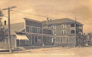 Limestone ME Post Office Ward Garage Bowling Storefronts Real Photo Postcard