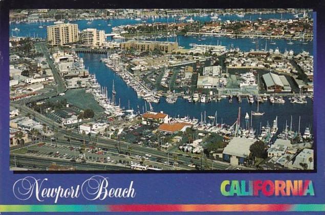 California Newport Beach Aerial View West End Of Newport Bay 1997