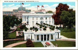 Vtg 1920s White House East Entrance Washington DC Unused Postcard