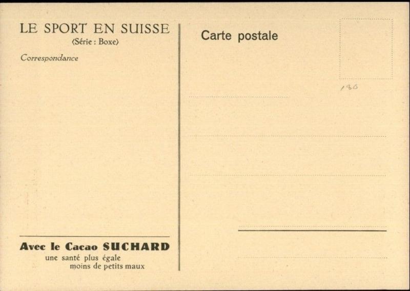 Suisse Swiss Boxing Caricatures Boxers Chocolats Suchard Set 6 Postcards gfz