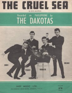 The Dakotas Cruel Sea Vintage Rare Sheet Music