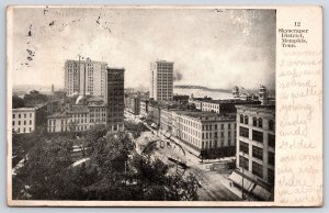 1907 Skyscraper District Memphis Tennessee TN Roadway Building Posted Postcard