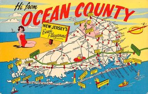 Hi from Ocean County, NJ, USA Map Unused 