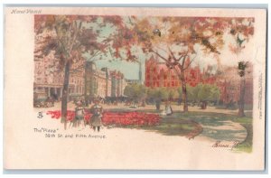 c1900's The Plaza 59th Street Fifth Avenue New York NY Antique PMC Postcard