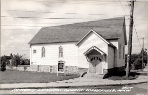 Real Photo Postcard Bethany Lutheran Church in Wakefield, Michigan