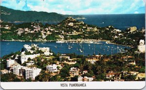 Mexico Acapulco Panoramica de la Bahia Vintage Postcard C213