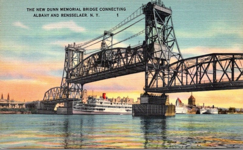 New York Albany New Dunn Memorial Bridge Connecting To Rensselaer