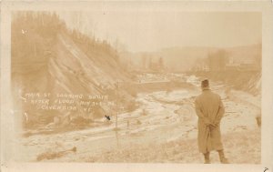 H69/ Cavendish Vermont RPPC Postcard c1920s Main Street Flood Disaster 211