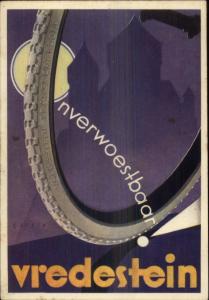 Poster Art Onverwoestbaar Vredestein TIRES 1936 Dutch Continental Postcard gfz