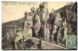 Old Postcard The Tarn Gorges Meyrueis Bouilleres Rocks Road Malene