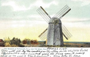 OLD WINDMILL Portsmouth, RI near Fall River, MA Raphotype 1900s Vintage Postcard