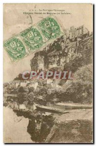 Old Postcard The picturesque Dordogne Chateau of feudal Beyrac