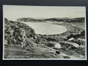 Wales LLANDUDNO from GREAT ORME shows Tram Car c1950's RP Postcard by J. Salmon