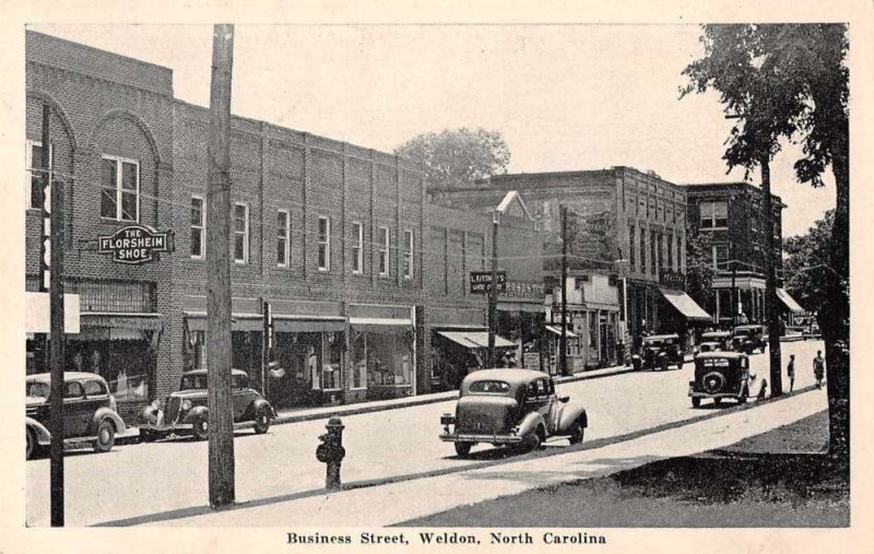 Weldon North Carolina Business Street Vintage Postcard JI658425