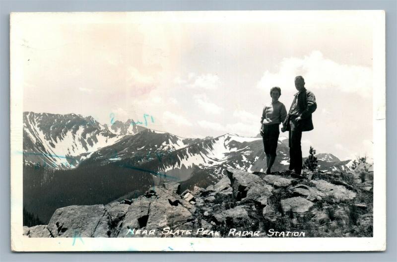 near SLATE PEAK WA RADAR STATION 1962 VINTAGE REAL PHOTO POSTCARD RPPC