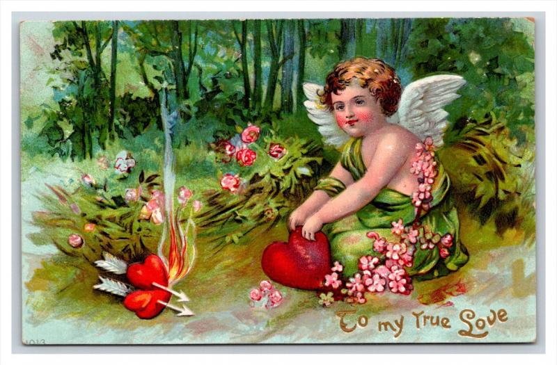 VALENTINE  Cupid with Hearts