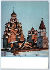 KIZHI Island Russian Orthodox Wooden CHURCH UNESCO Lot 10 Postcards in Folder