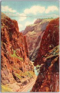 Colorado CO, Royal Gorge, World's Highest Suspension Bridge, Vintage Postcard