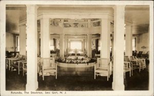 Sea Girt NJ The Stockton Rotunda 1938 Used Real Photo Postcard