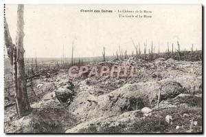 Old Postcard Chemin Des Dames Le Chateau De La Motte Army