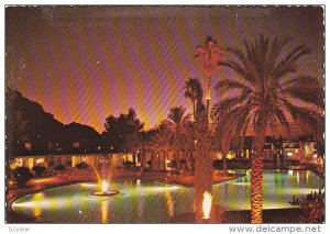 Night View, Water Fountain, Del Webb's Mountain Shadows Resort, Scottsdale, A...