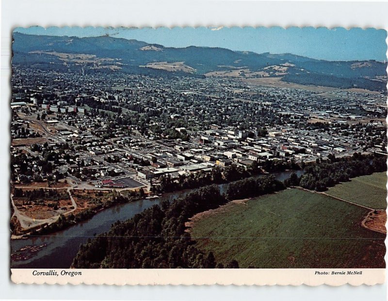 Postcard Aerial View of Corvallis, Oregon